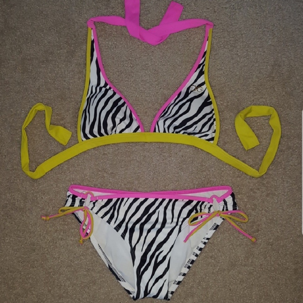 Guess Zebra Print Bikini Small